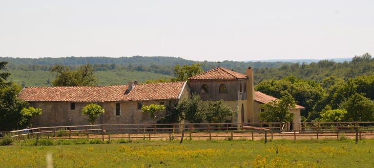 De boerderijgebouwen