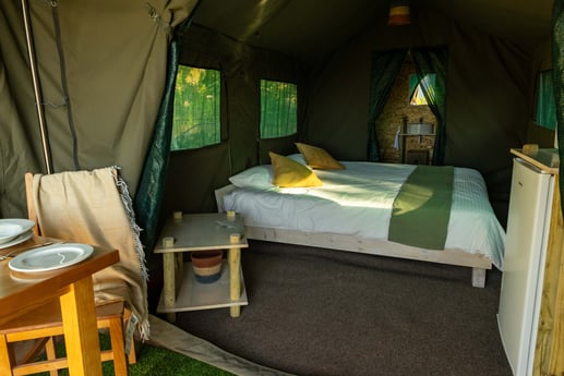 Customers can select either two single beds or a king size bed.