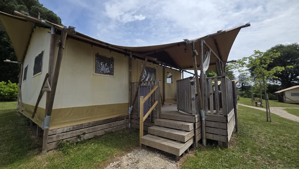 Safari tent from the outside
