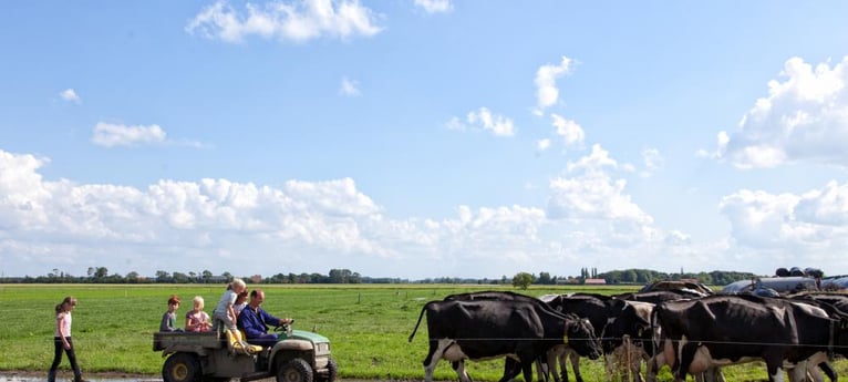 Werkende Nederlandse boerderij