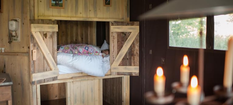 The cozy bunkbeds