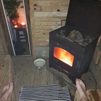 wood-fired sauna