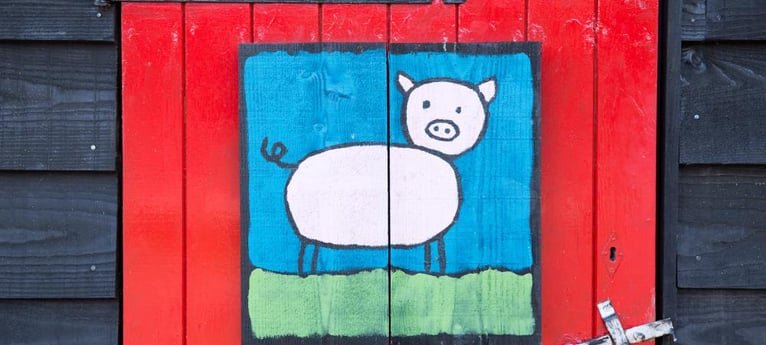 Der Hof für die Schweine