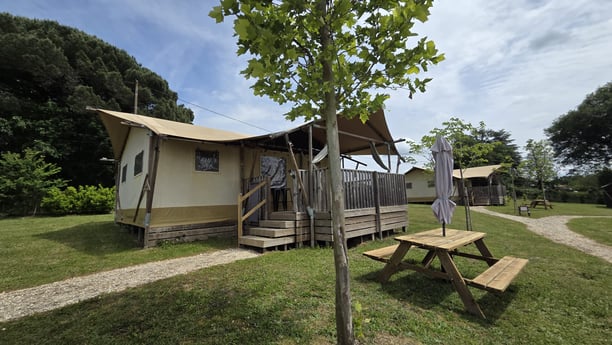 Safari tent from the outside
