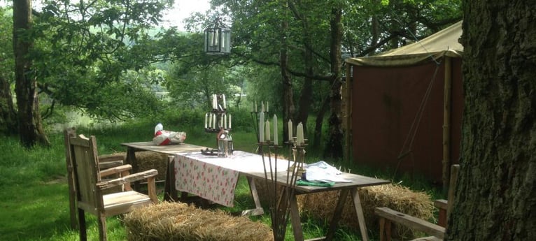 The perfect setting for a glamping supper